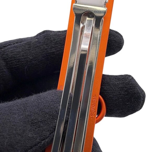 HERMES Caprice Hair Clip Aluminium Orange - Picture 3 of 9